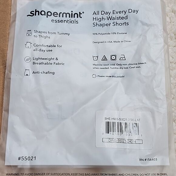 NWT Shapermint High Waisted Body Shaper Shorts Color Latte - Picture 5 of 7